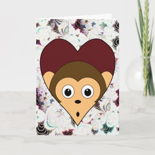 Monkey Valentijn Card Feestdagen Kaart (Voorkant)