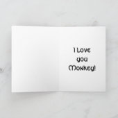 Monkey Valentijn Card Feestdagen Kaart (Binnen)