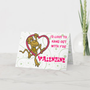 Monkey Valentijn Card Feestdagen Kaart