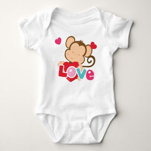 Monkey Valentijn Love Bodysuit (Voorkant)