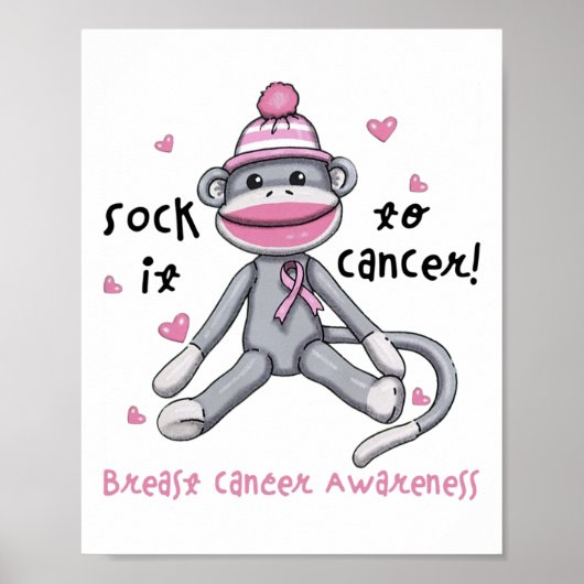 Monkey van het borstkankeralarm sluit het aan op k poster (Voorkant)