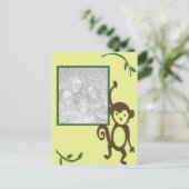 MOnkey Verjaardag foto lijst Briefkaart (Staand voorkant)