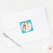 Monkey verjaardagsfeestje dank je Stickers (Envelop)