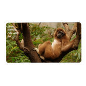 Monkey verzendlabel (Voorkant)