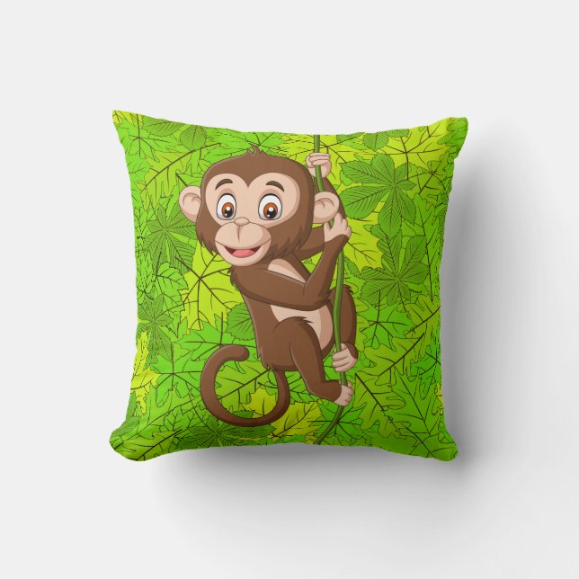 Monkey Vine Oerwoud Design Sierkussen (Voorkant)
