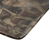 Monkey voor een skelet (door Gabriel von Max) Snijplank (Hoek)