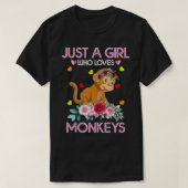 Monkey voor vrouwen Kinder gewoon een meisje dat h T-shirt (Design voorkant)