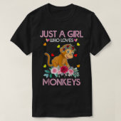 Monkey voor vrouwen Kinder gewoon een meisje dat h T-shirt (Design voorkant)