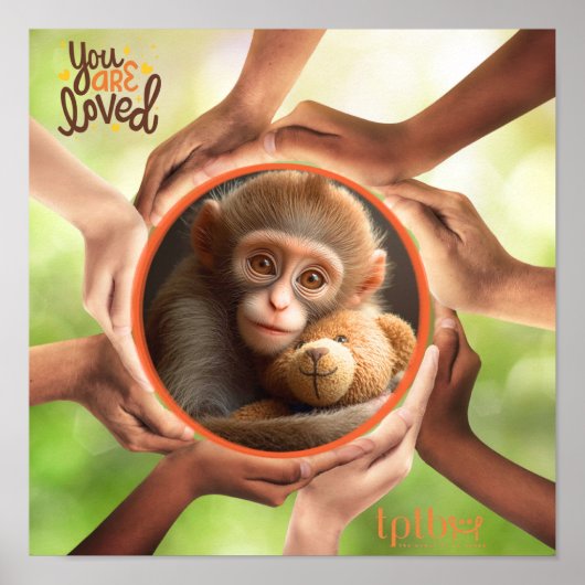 MONKEY WALL ART: YOU ARE LOVED  POSTER (Voorkant)
