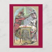 Monkey Wallops Bulldog met Wine Bottle Briefkaart (Voorkant)