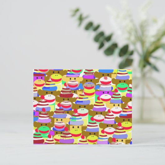 Monkey Wallpaper. Briefkaart (Staand voorkant)