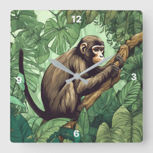 Monkey Wandklok