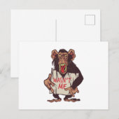 Monkey was mij niet briefkaart (Voorkant / Achterkant)