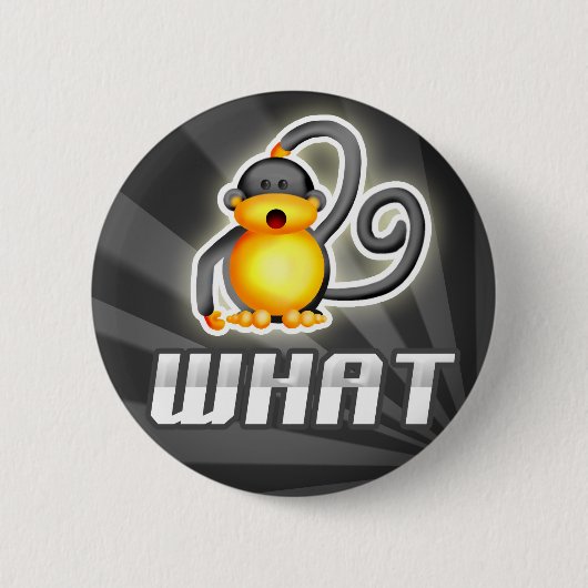 Monkey WAT Ronde Button 5,7 Cm (Voorkant)