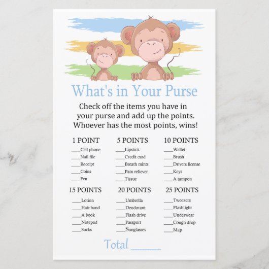 Monkey Wat zit er in je handtas? (Voorkant)