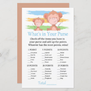 Monkey Wat zit er in je handtas?