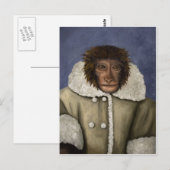 Monkey Wearing Jacket Briefkaart (Voorkant / Achterkant)