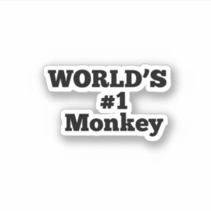 Monkey wereldwijd nummer 1 sticker
