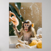 Monkey Whimsical Art Poster cadeau voor haar (Voorkant)