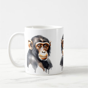 Monkey Wildlife & Natuur Water Color Set Koffiemok