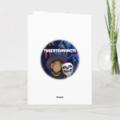 Monkey-Witch Halloween Wenskaart Kaart (Achterkant)