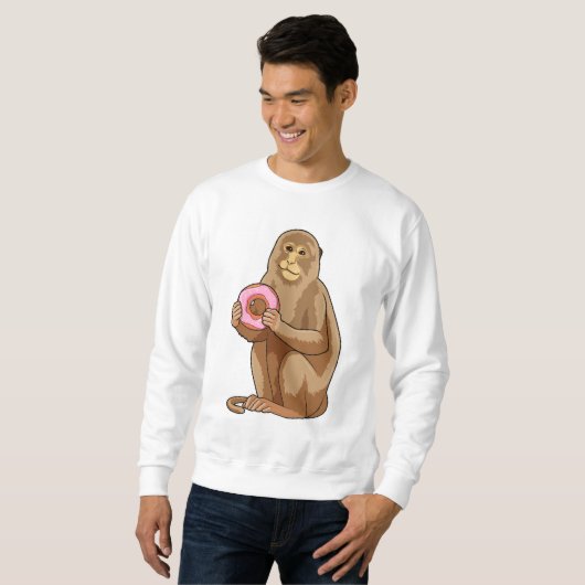 Monkey with Donut Trui (Voorkant volledig)