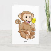 Monkey with Popsicle Kaart (Achterkant)