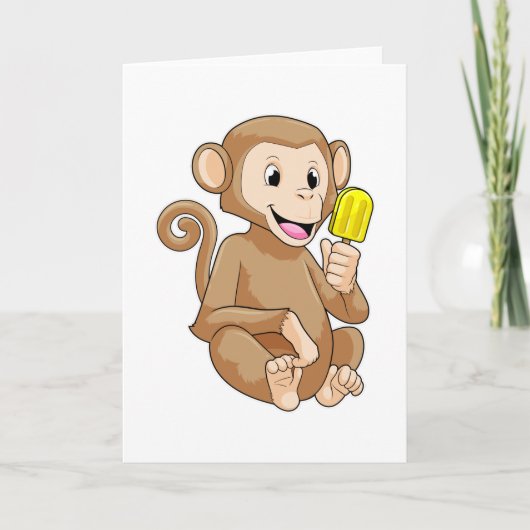 Monkey with Popsicle Kaart (Voorkant)