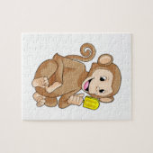 Monkey with Popsicle Legpuzzel (Horizontaal)