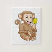 Monkey with Popsicle Legpuzzel (Verticaal)