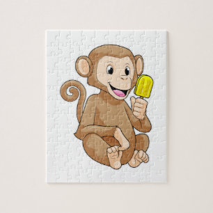 Monkey with Popsicle Legpuzzel