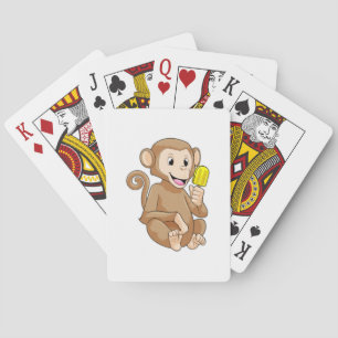Monkey with Popsicle Pokerkaarten
