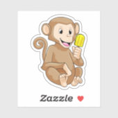 Monkey with Popsicle Sticker (Vel)