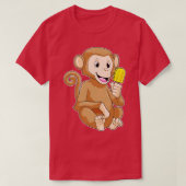 Monkey with Popsicle T-shirt (Design voorkant)