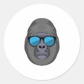 Monkey with Sunglasses Ronde Sticker (Voorkant)
