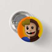 Monkey Wolf Pin Ronde Button 3,2 Cm (Voorkant /achterkant)