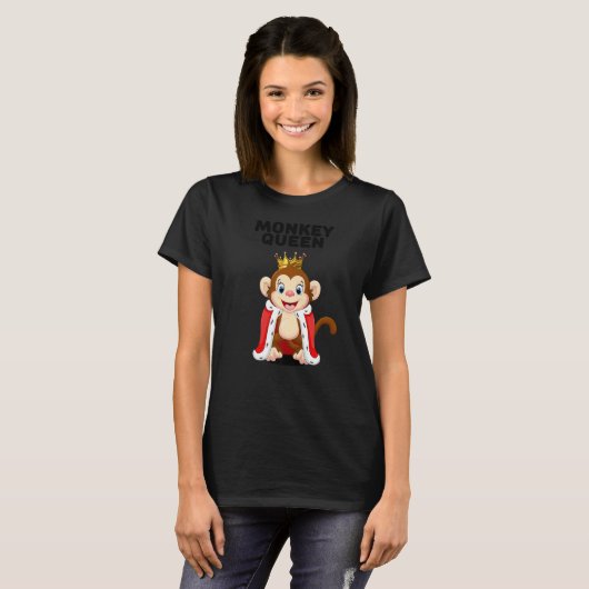 Monkey Womens Monkey T-shirt (Voorkant volledig)