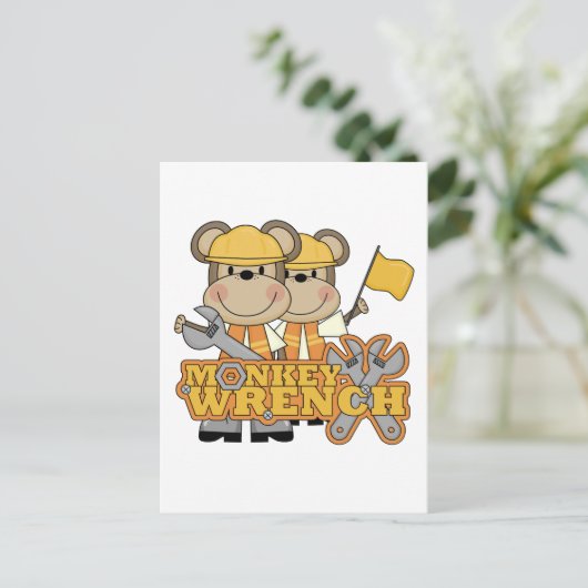 Monkey Wright T-shirts en cadeaus Briefkaart (Staand voorkant)