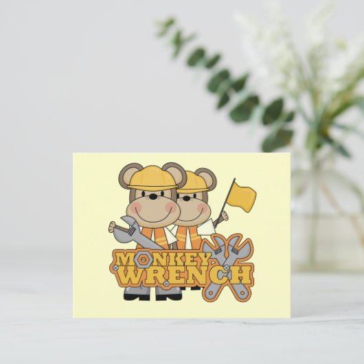 Monkey Wright T-shirts en cadeaus Briefkaart (Staand voorkant)