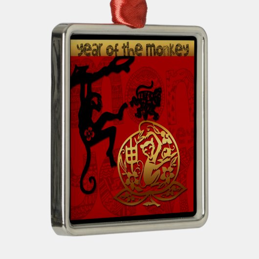Monkey Year Chinese Zodiac Ornament (Rechts)