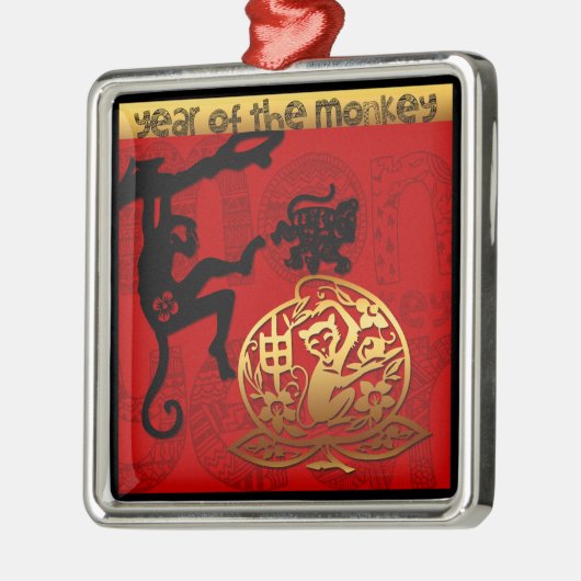 Monkey Year Chinese Zodiac Ornament (Links)