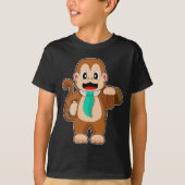 Monkey Zakenman Koffer T-shirt (Voorkant)