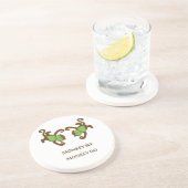 Monkey ziet Monkey Do Zandsteen Onderzetter (Zijkant)