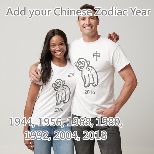 Monkey Zodiac  jaar T-shirt