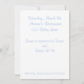 Monkey Zoo Baby shower Invitation-Blue Kaart (Achterkant)