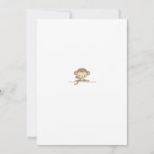 Monkey Zoo Foto Birthday Invitation-Boy Kaart (Achterkant)