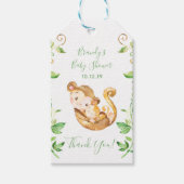 Monkey Zoo Oerwoud Baby shower Dank u Cadeaulabel (Voorkant)