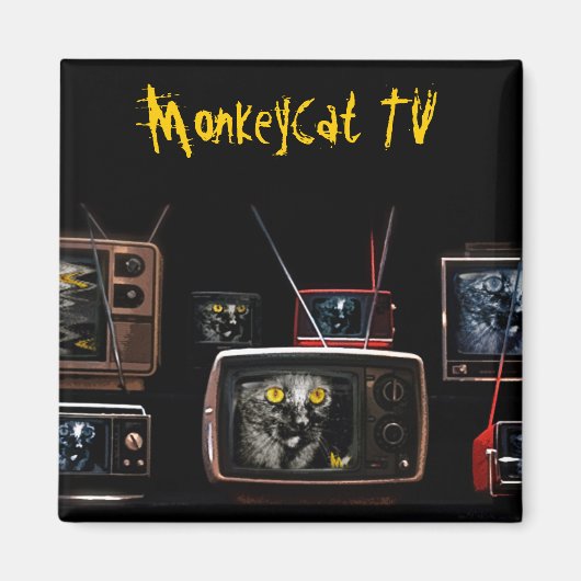 MonkeyCat TV Magneet (Voorkant)