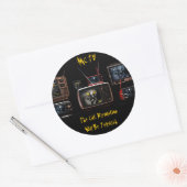 MonkeyCat TV-Stickers Ronde Sticker (Envelop)