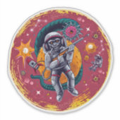 Monkeying Around In Space Stickers Retro Fun (Voorkant)